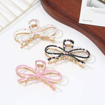 Botanical Floral Coquette Clip Hair Claw Clips | 40H1102: OFF WHITE
