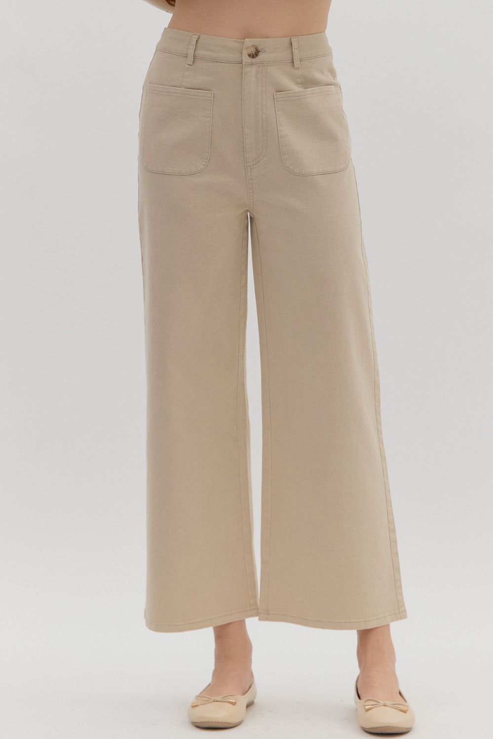 Stone Wide Leg Ankle Pant