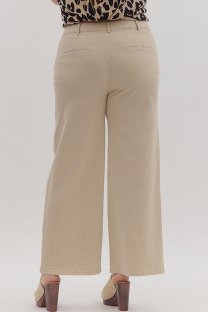 Stone Wide Leg Ankle Pant