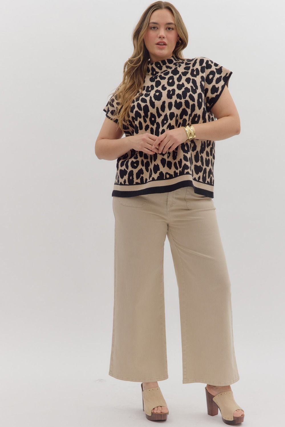 Stone Wide Leg Ankle Pant