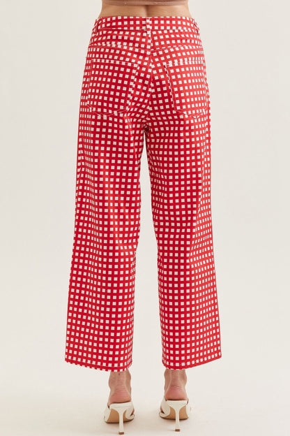 Red Checkered Entro Pants