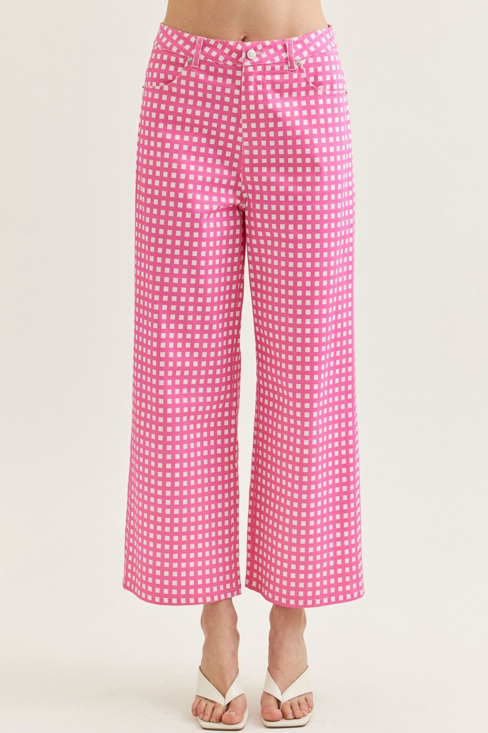 Pink Checkered Entro Pants