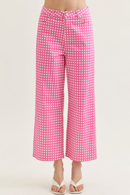 Pink Checkered Entro Pants