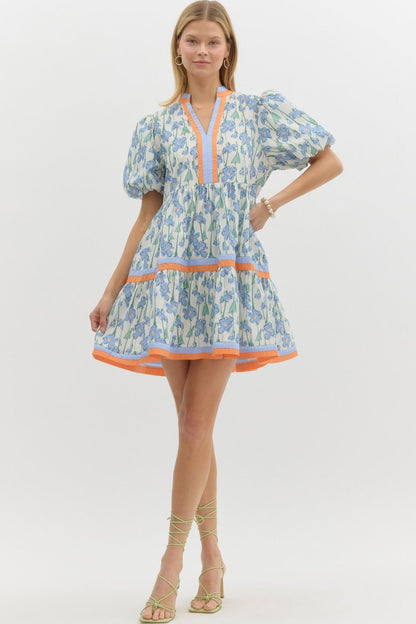 Blue Poppy Dress