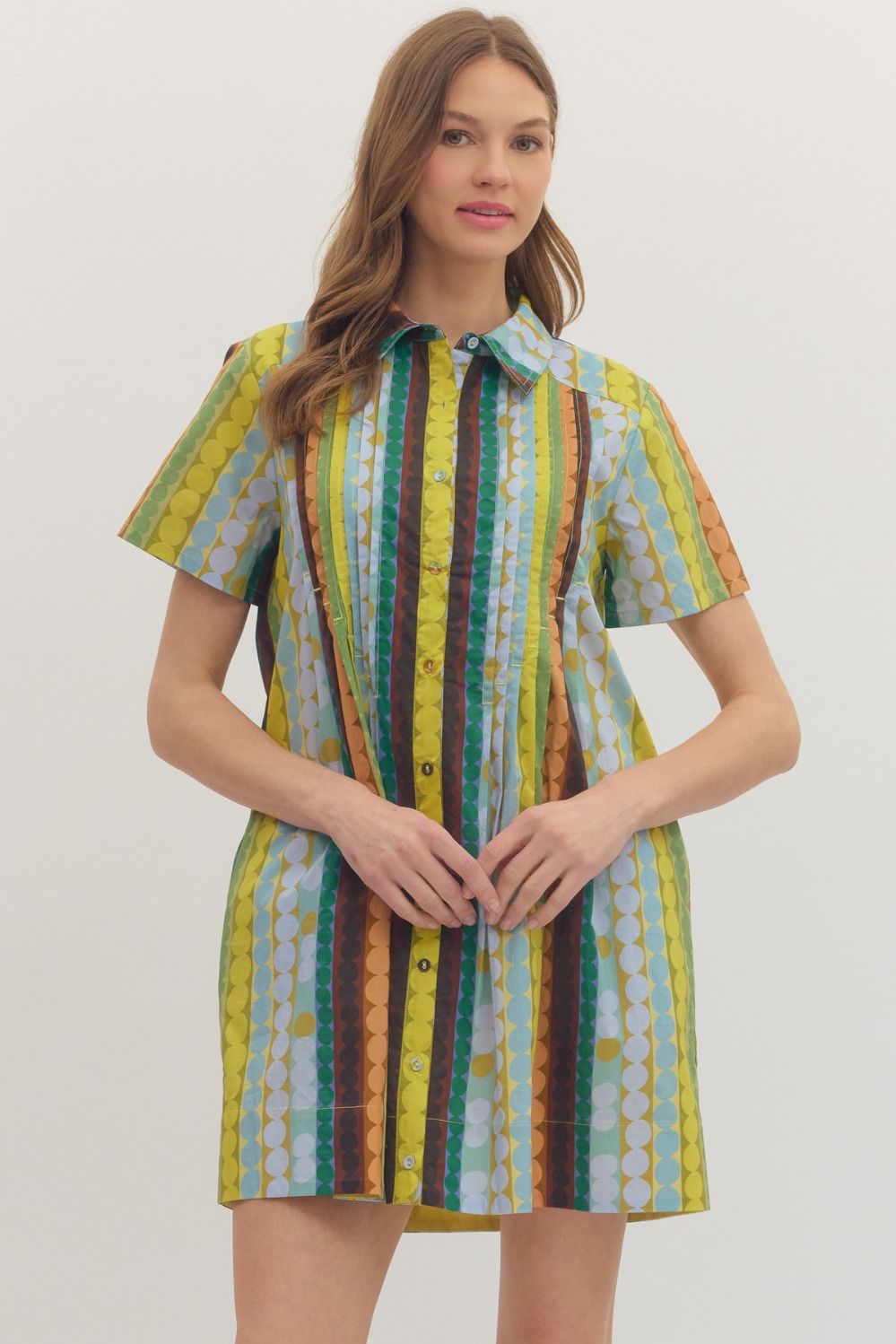 Geometric Green Entro Dress