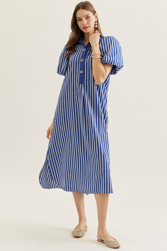 Blue Striped Entro Dress