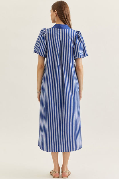 Blue Striped Entro Dress