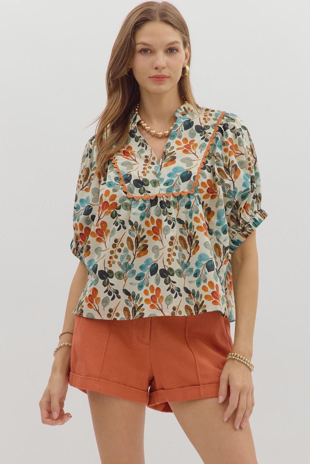 Ecru Botanical Blouse