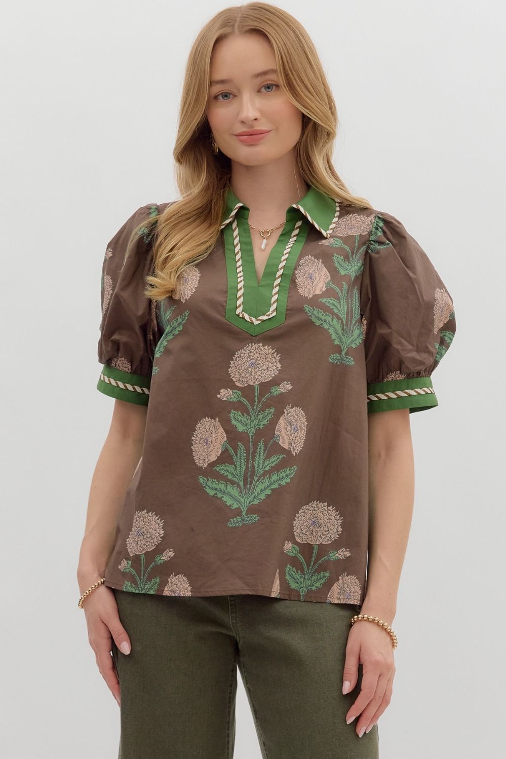 Brown Blouse by Entro