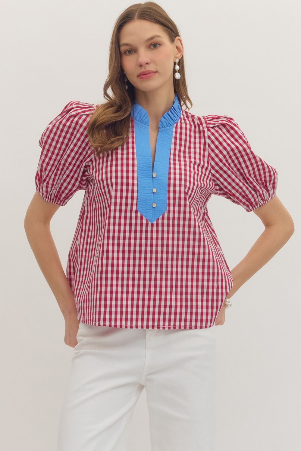 Days of Summer Red Blouse