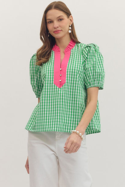 Days of Summer Green Blouse