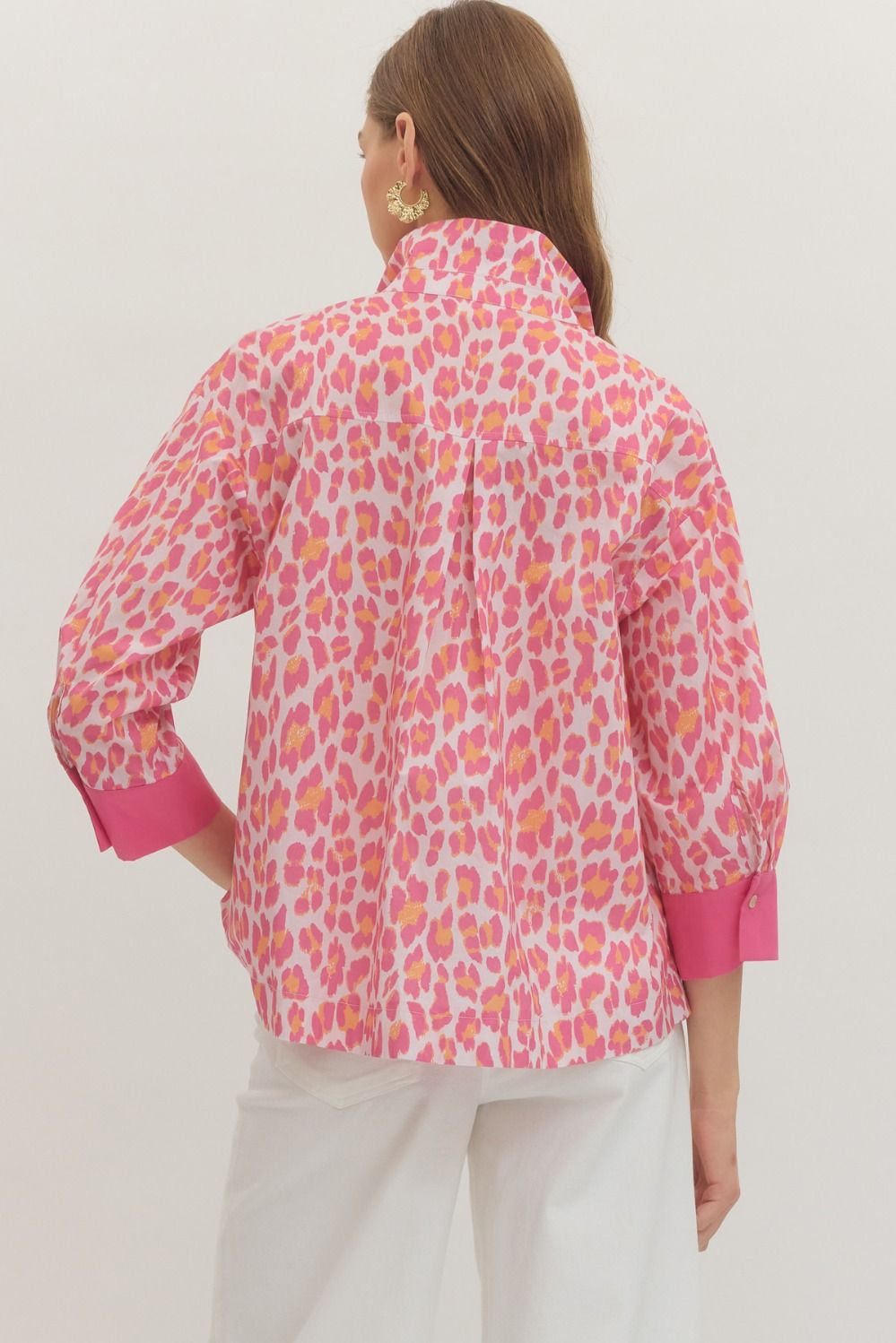 Pink Leopard Botanical Entro Top