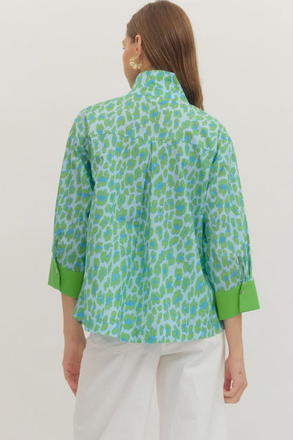 Green Leopard Botanical Entro Top