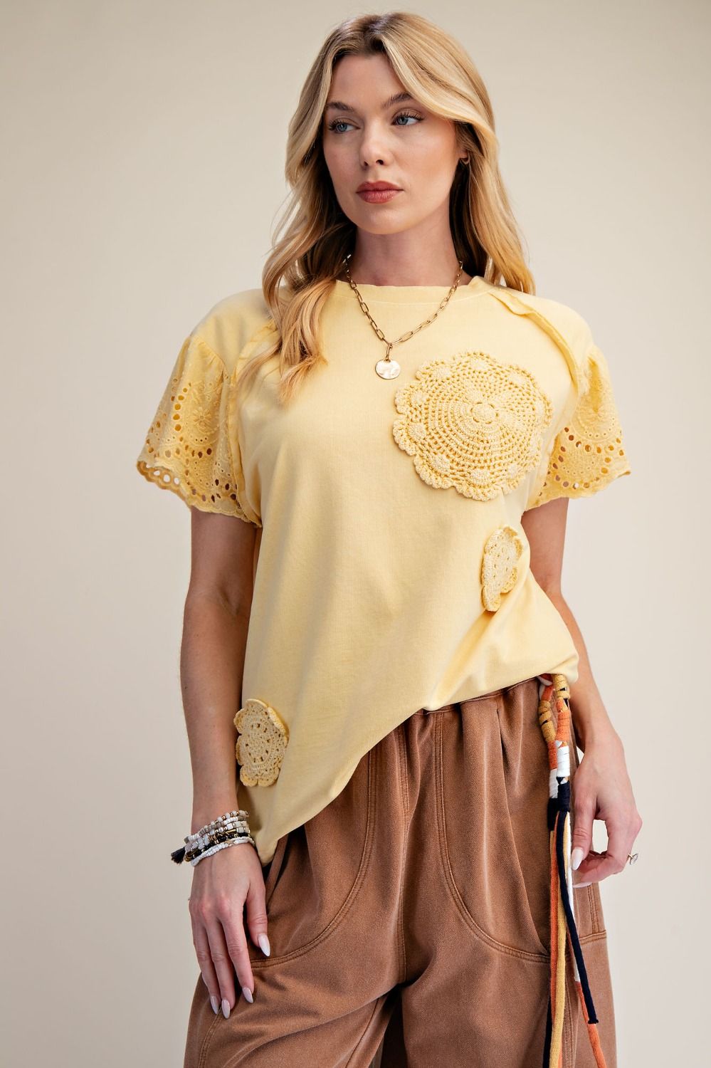 Canary Crochet Top