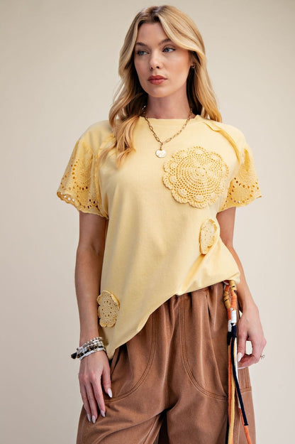 Canary Crochet Top
