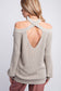 STONE COLD SHOULDER WASHED SWEATER