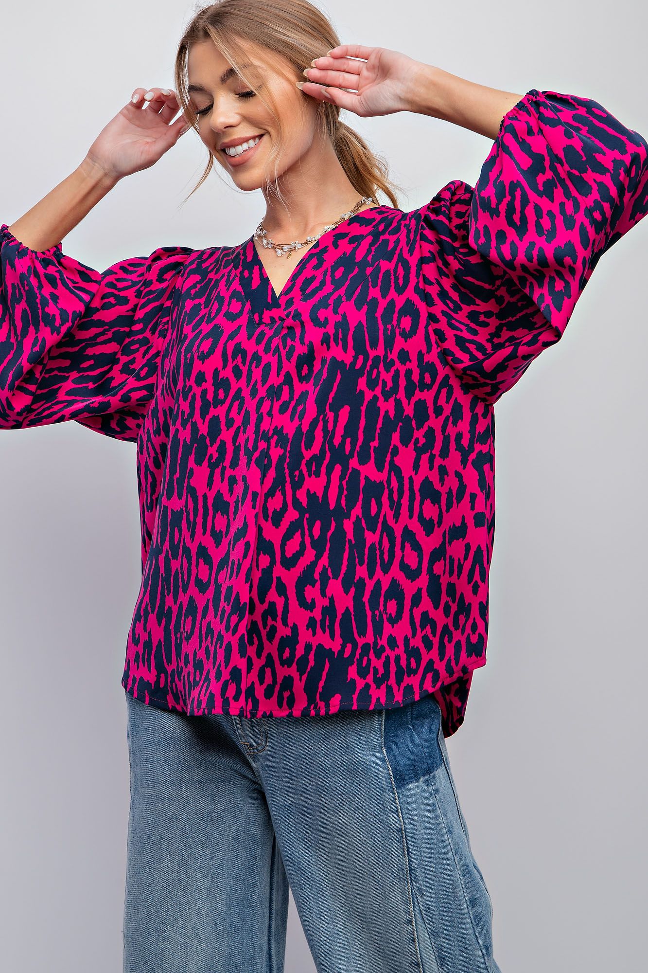 Orchid Animal Print Blouse