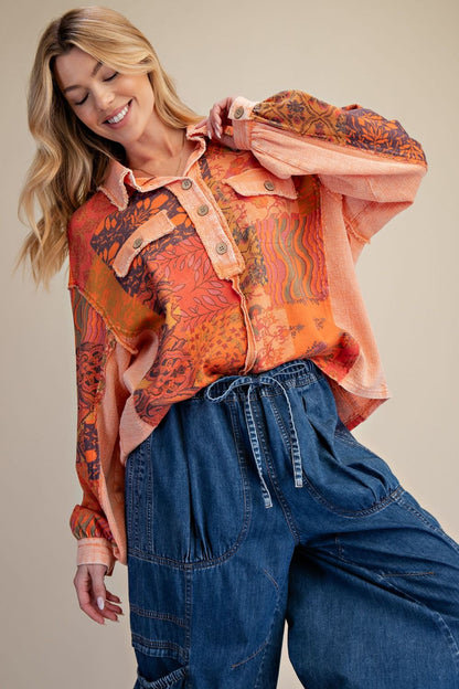 EASEL SPECIAL WASHED DENIM CARGO PANTS