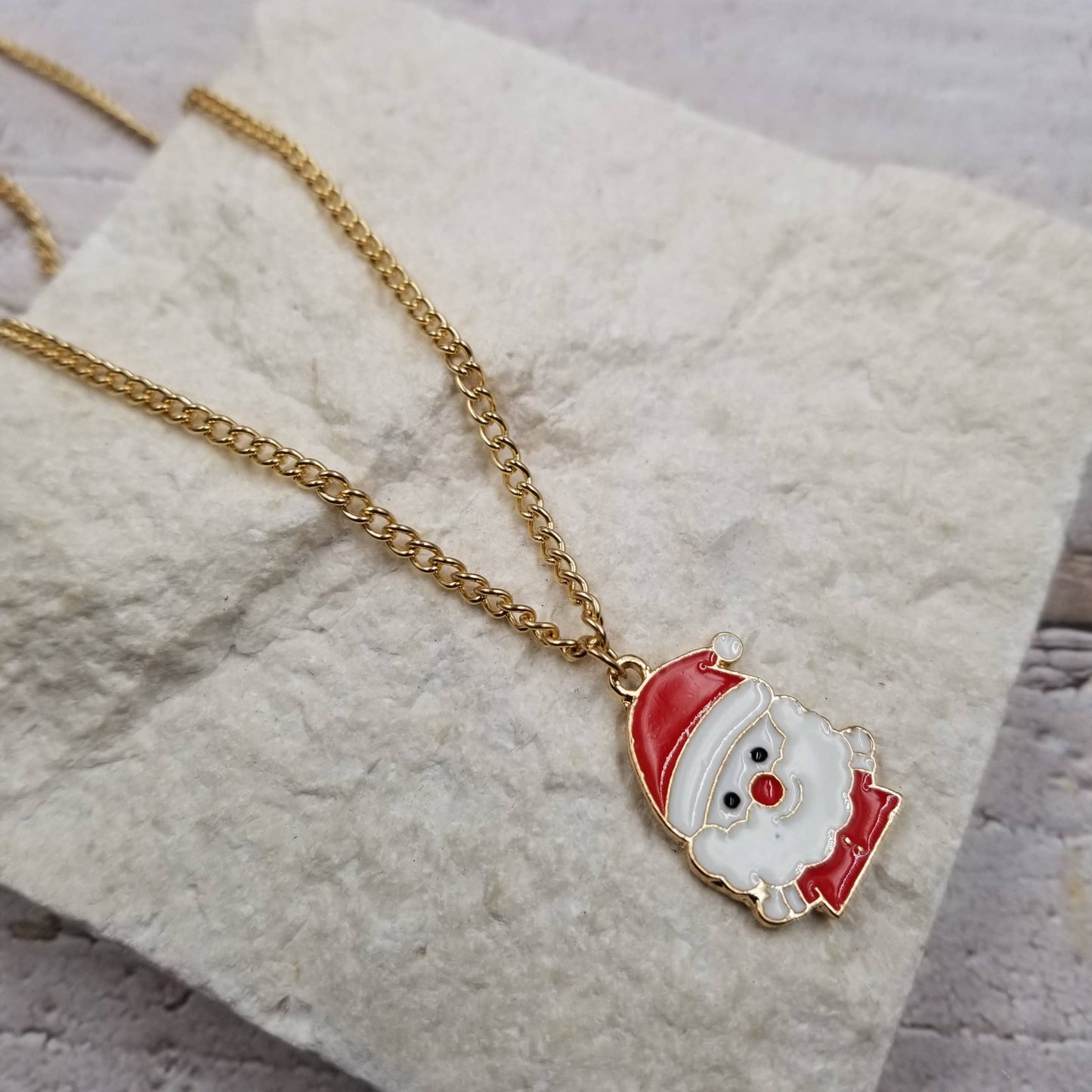 Santa Pendant Necklace