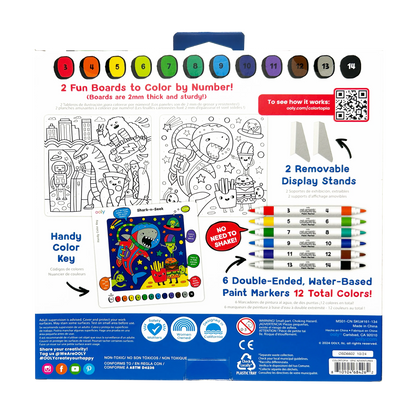 Colortopia Color by Number Paint Marker Kit - Epic Adventure