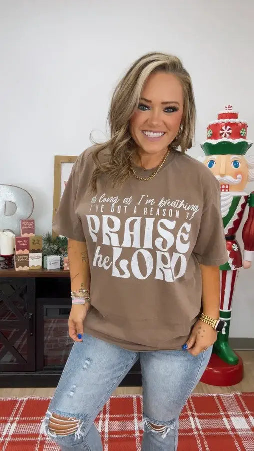 Praise The Lord Espresso Graphic Tee