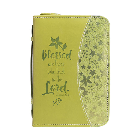 Divine Details: Green On Green Blessed Bible Cover: Medium