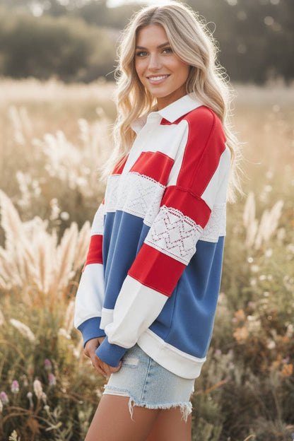 4TH OF JULY AMERICANA MULTI COLOR SWEATSHIRT