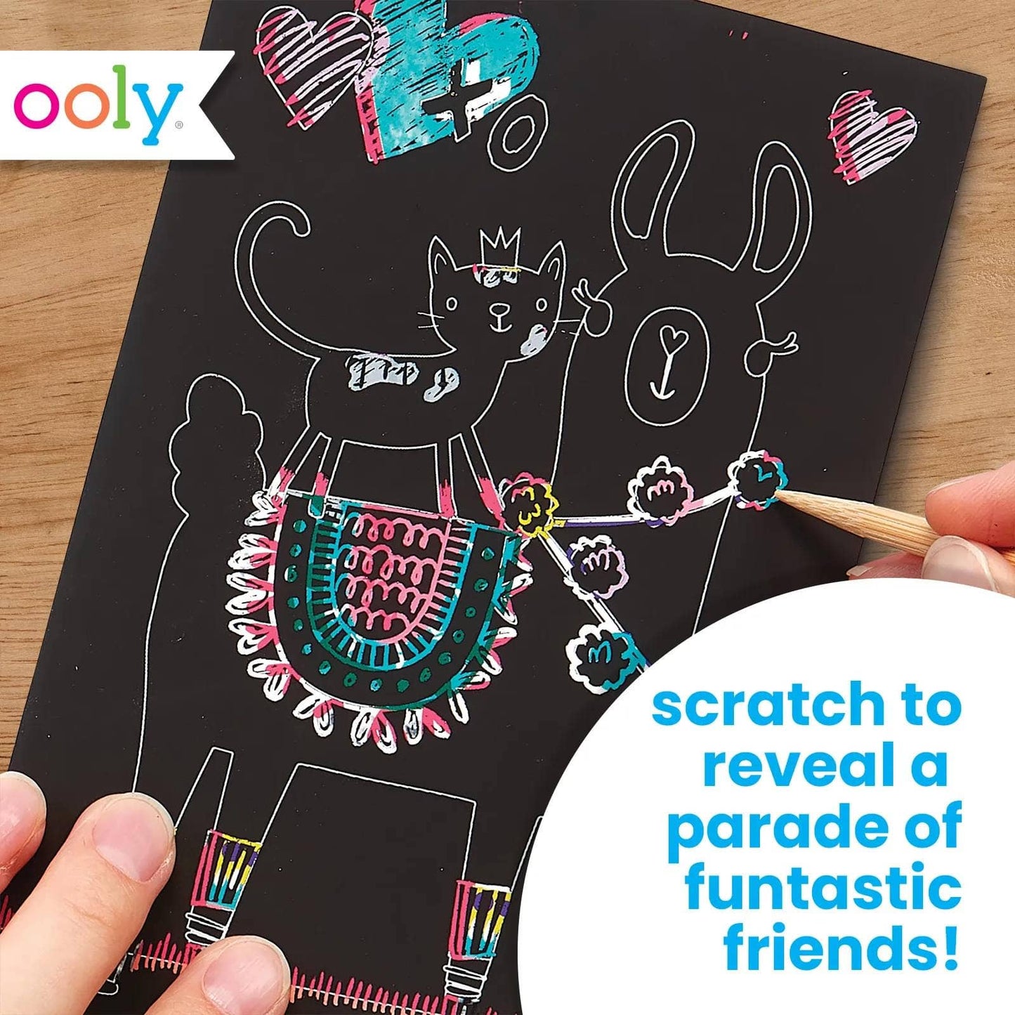 Mini Scratch & Scribble Art Kit: Funtastic Friends