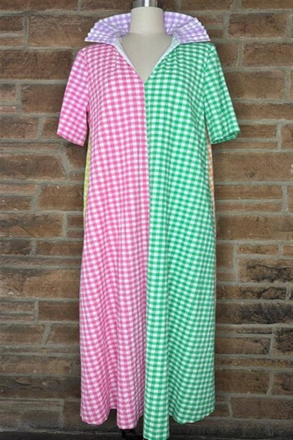 Adrienne AUDREY Seersucker Gingham Dress
