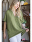 Olive Solid Boxy Top