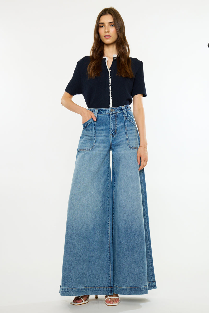 Kan Can USA High Rise Endless Wide Jeans #1767