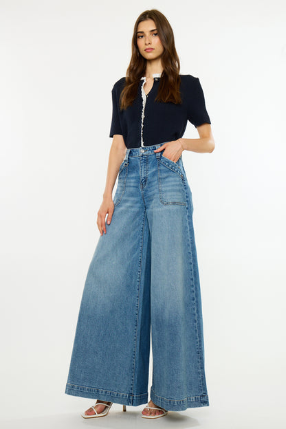 Kan Can USA High Rise Endless Wide Jeans #1767