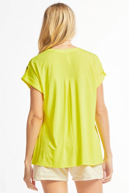 Sunny Side Up Neon Yellow Blouse