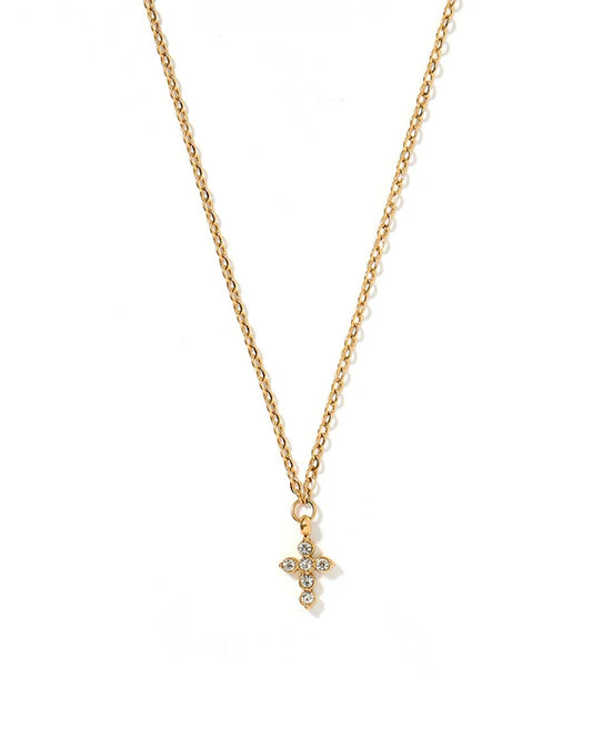 LINNY CO Necklace - Carly Cross Gold