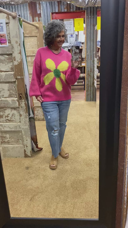 Pink Friday Special Crazy Daisy Sweater