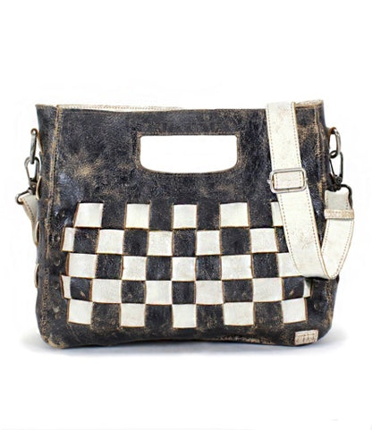 Bed|Stu Orchid Checkered Leather Satchel