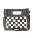 Bed|Stu Orchid Checkered Leather Satchel