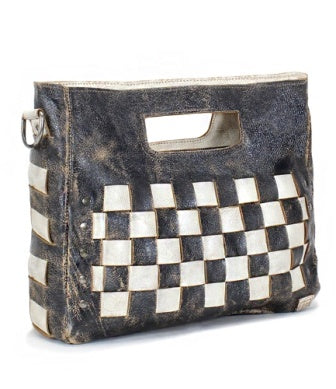 Bed|Stu Orchid Checkered Leather Satchel