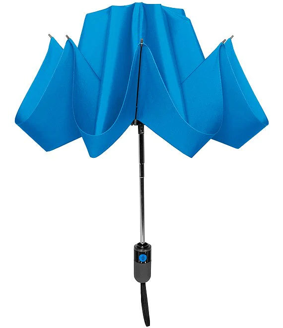 ShedRain® UnbelievaBrella™ Auto Open & Close Reverse Compact Ocean Blue Umbrella
