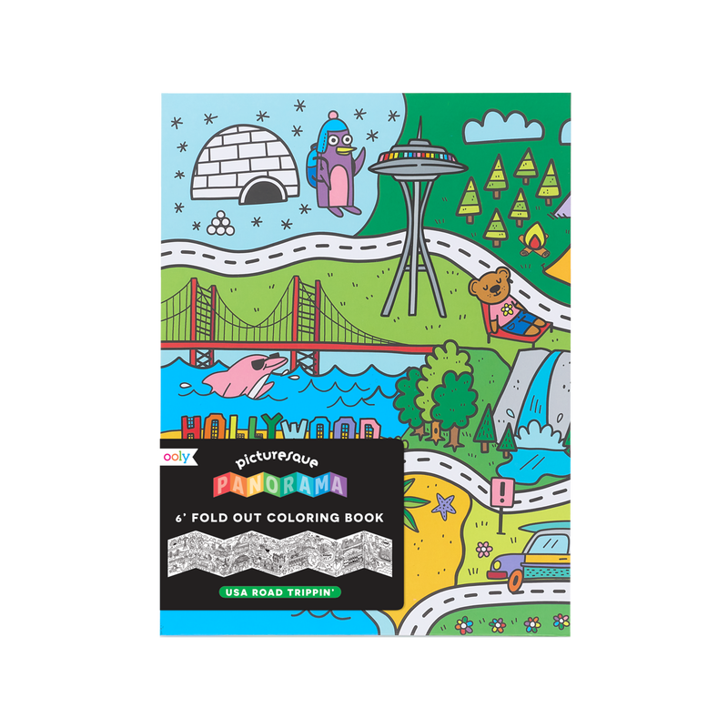 picturesque panorama coloring book - usa road trippin'