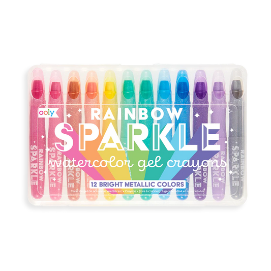 rainbow sparkle watercolor gel crayons