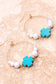 Mary Kate Earrings White/Turquoise