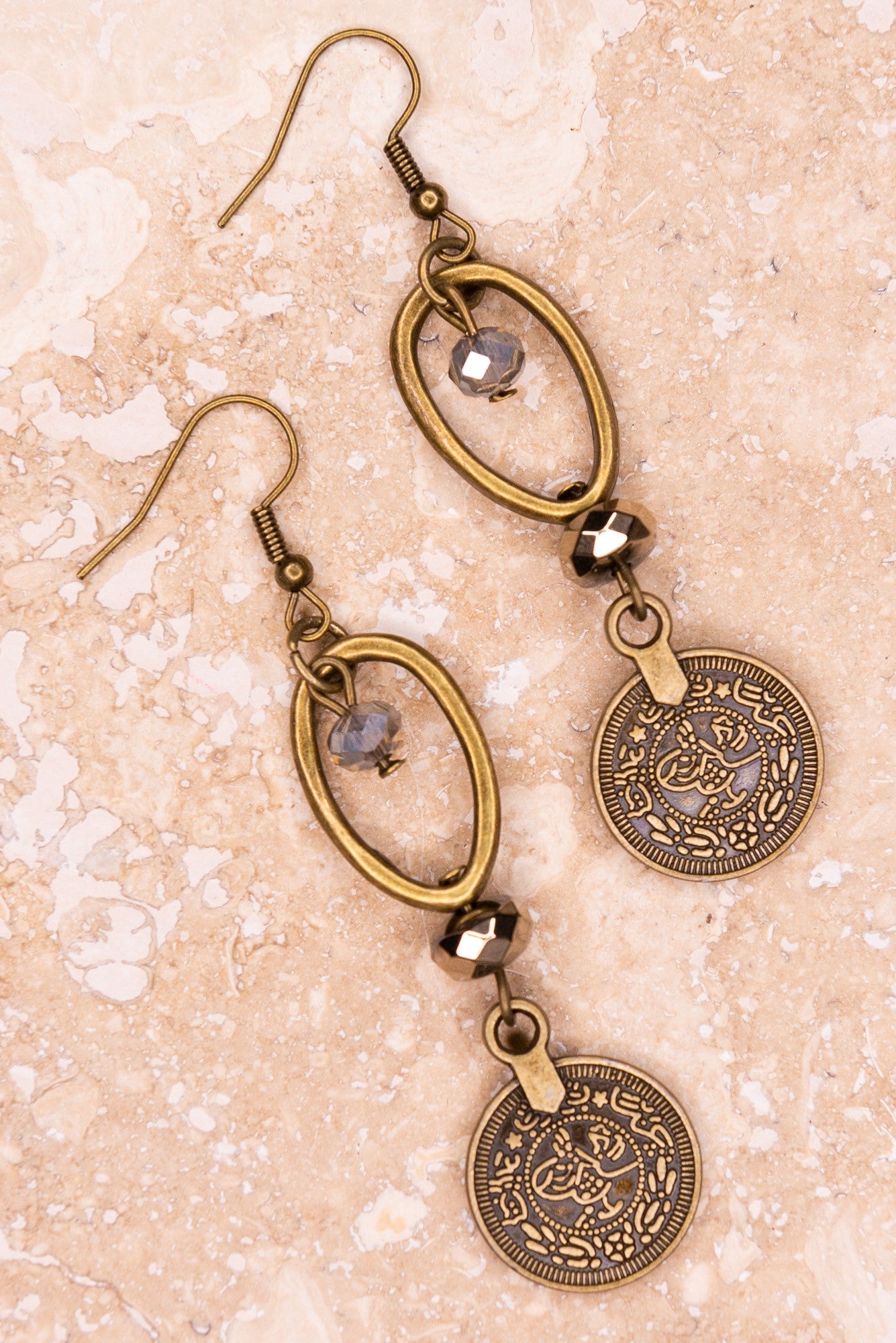 Roxie Bronze Coin Earrings