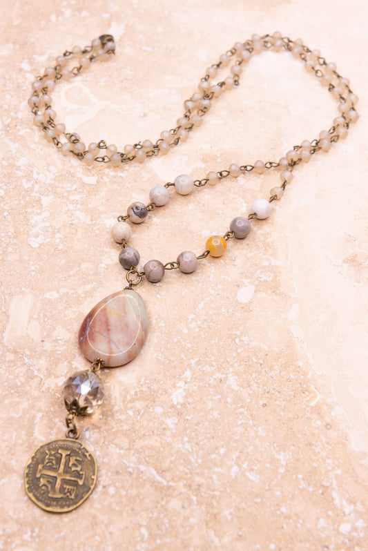 Alexis Necklace Bamboo Blush