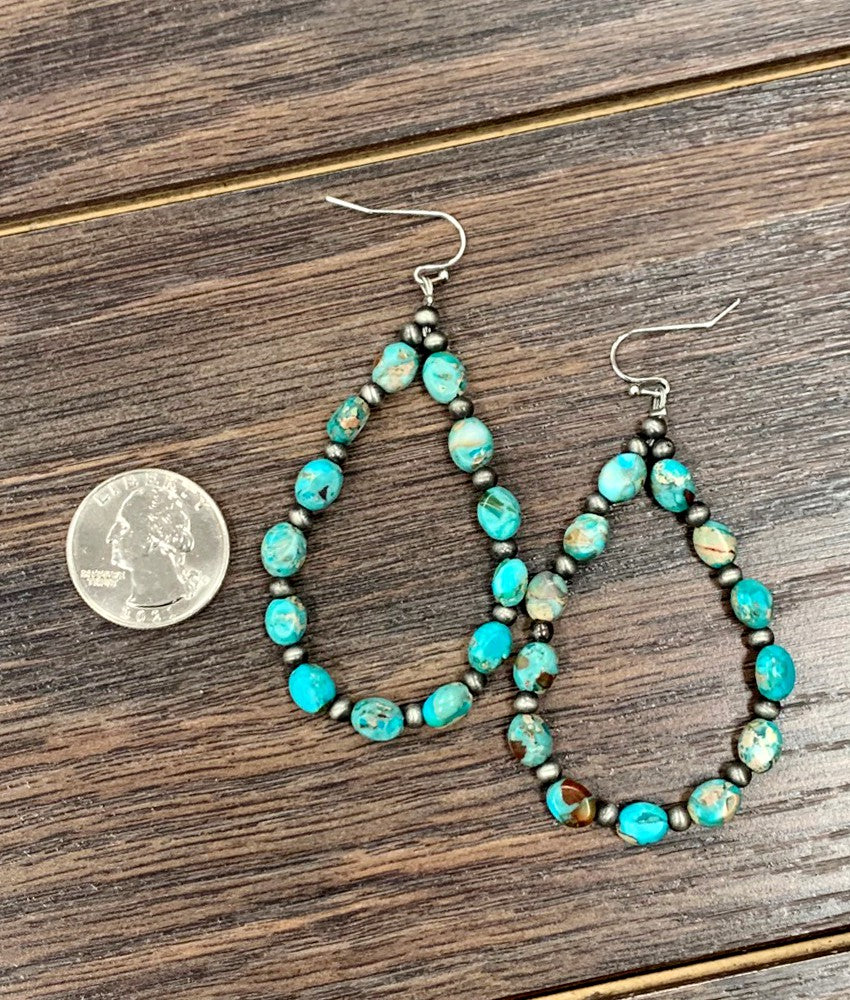 gemstone turquoise earrings