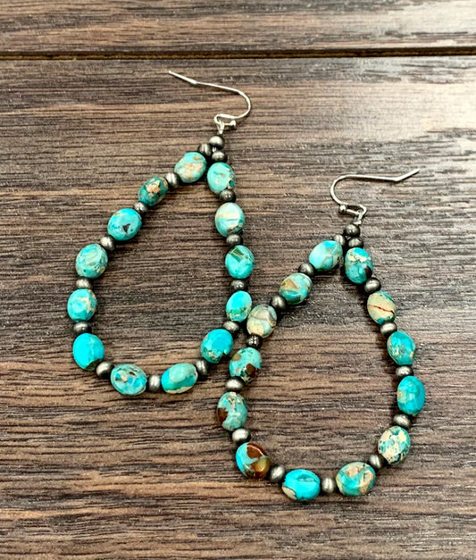 gemstone turquoise earrings