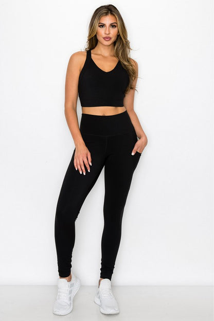 Sumptuous Buttery Soft Black Activewear Leggings with Pockets