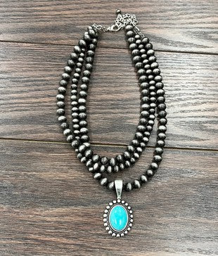 Multi-strand Navajo Pearl Necklace costume jewelry