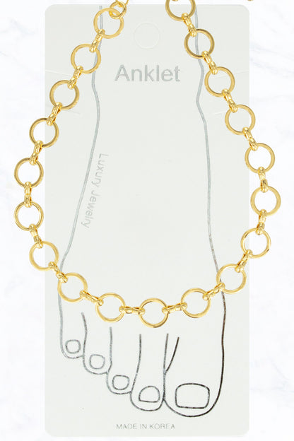 Circle Shape Link Chain Anklet