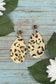 Leopard Gold Leaf Earrings